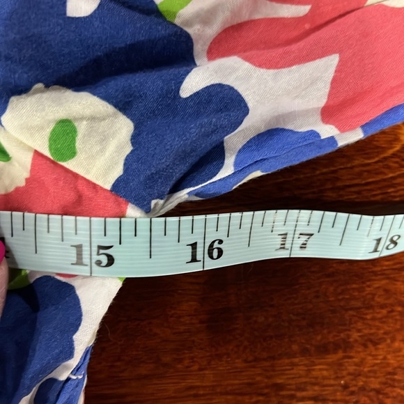 Altar’d State Womens Mini Dress S Pink Blue Floral Puffy Sleeves Stretch Ruffles - Picture 10 of 12